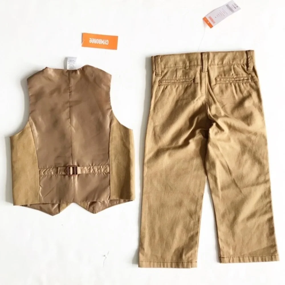 Gymboree NWT tan vest (2-3T) pant (3T) set